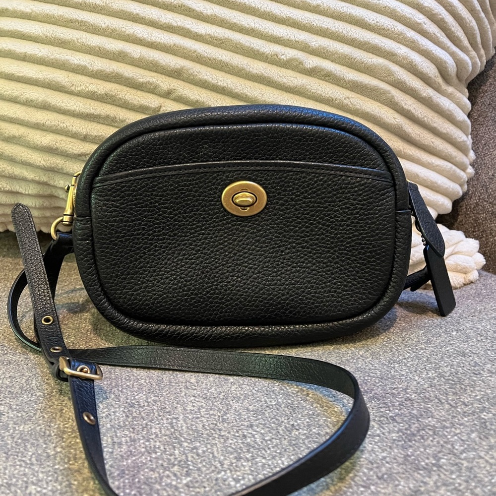 Coach Black Leather Crossbody Bag